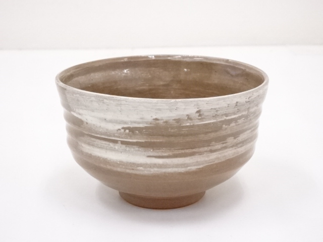 JAPANESE TEA CEREMONY / CHAWAN(TEA BOWL) / BRUSH MARKS / ARTISAN WORK